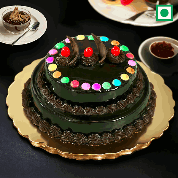 2 Tier Indulgent Gems Chocolate Truffle Cake