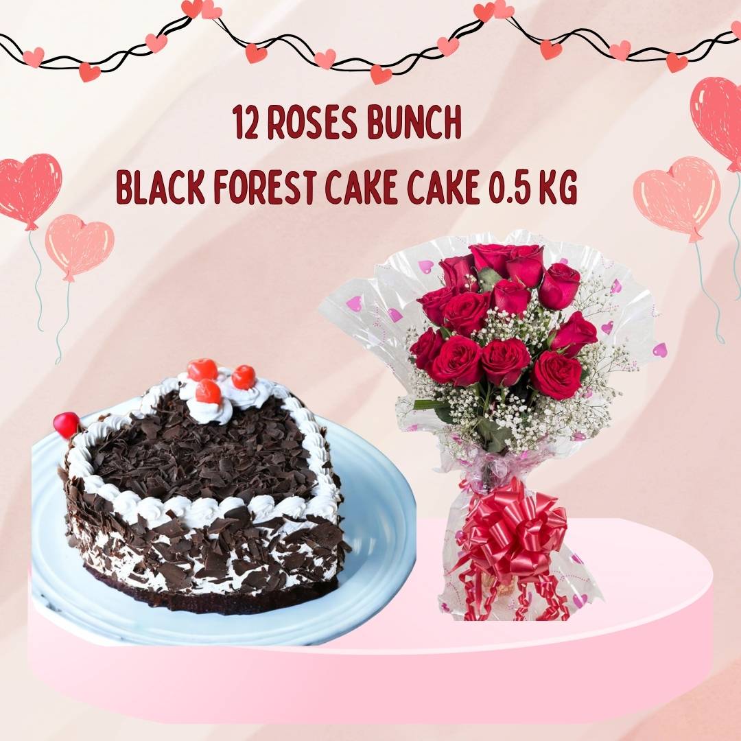Heartfelt Black Forest Rose Symphony Combo