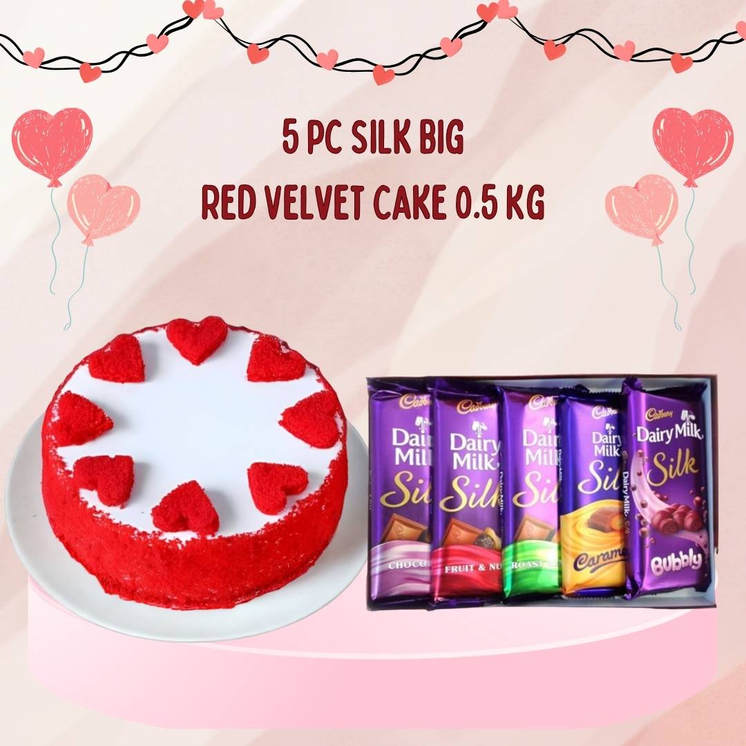 Velvety Hearts Red Velvet Magic Silk Combo
