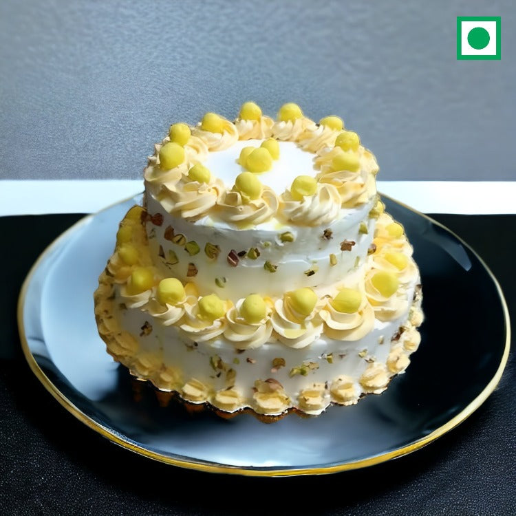 2 Tier Tempting Pista Rasmalai Cake