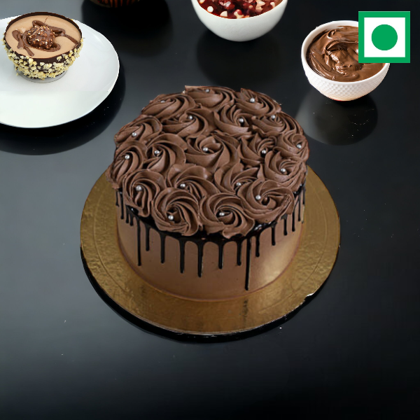 Designer Rose Chocolate Cake