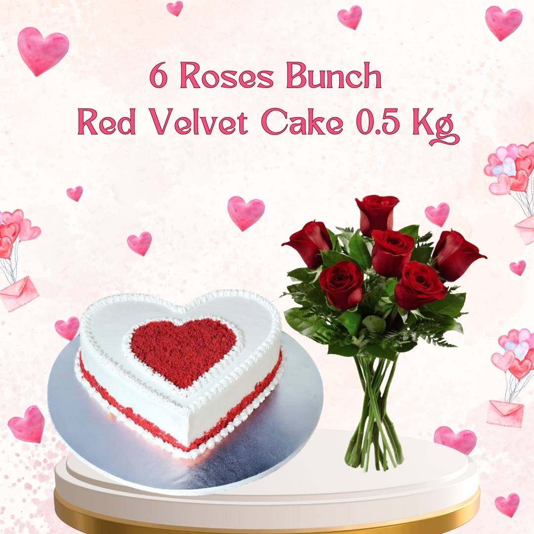 Double Heart Red Velvet Love Combo