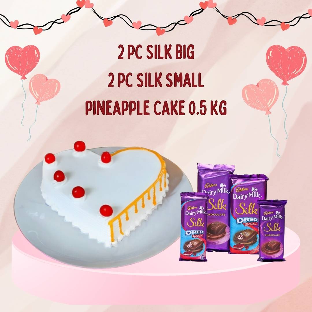 Heart Pineapple Silk Delight Combo