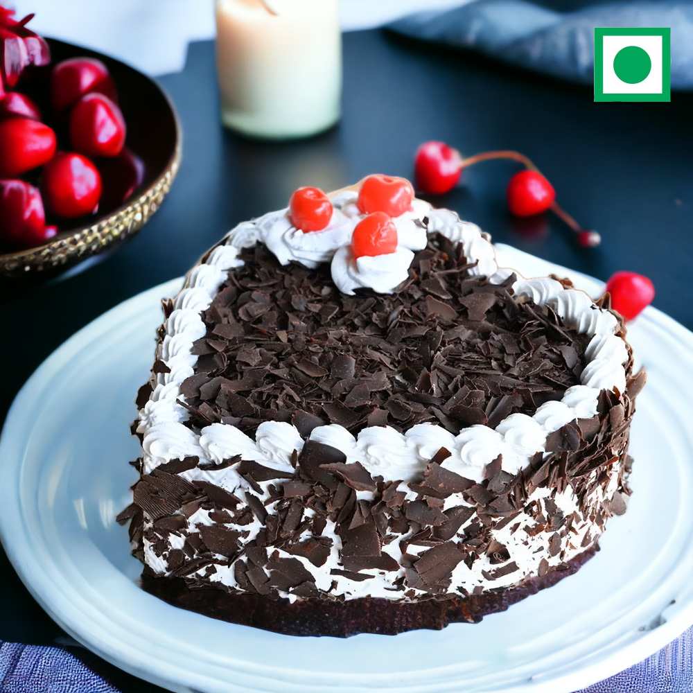 Heart Shaped Blackforest Cake