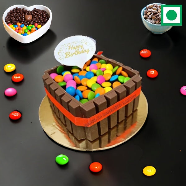 Kitkat and Gems Chocolate Cake