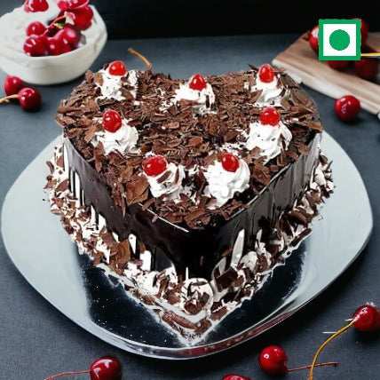 Loaded Heart Shaped Blackforest Cake