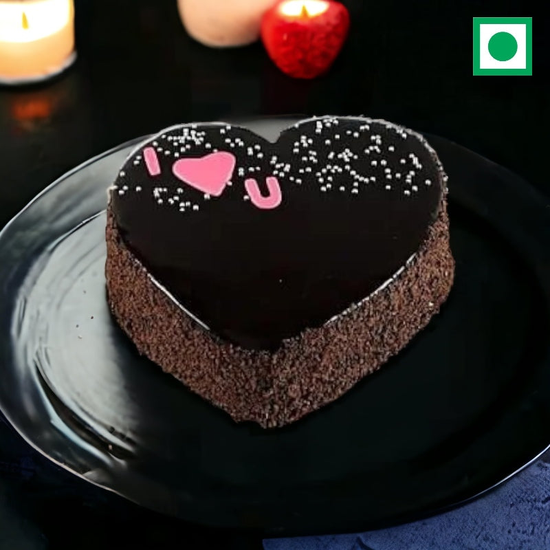 Romantic Heartbeat Chocolate Cake