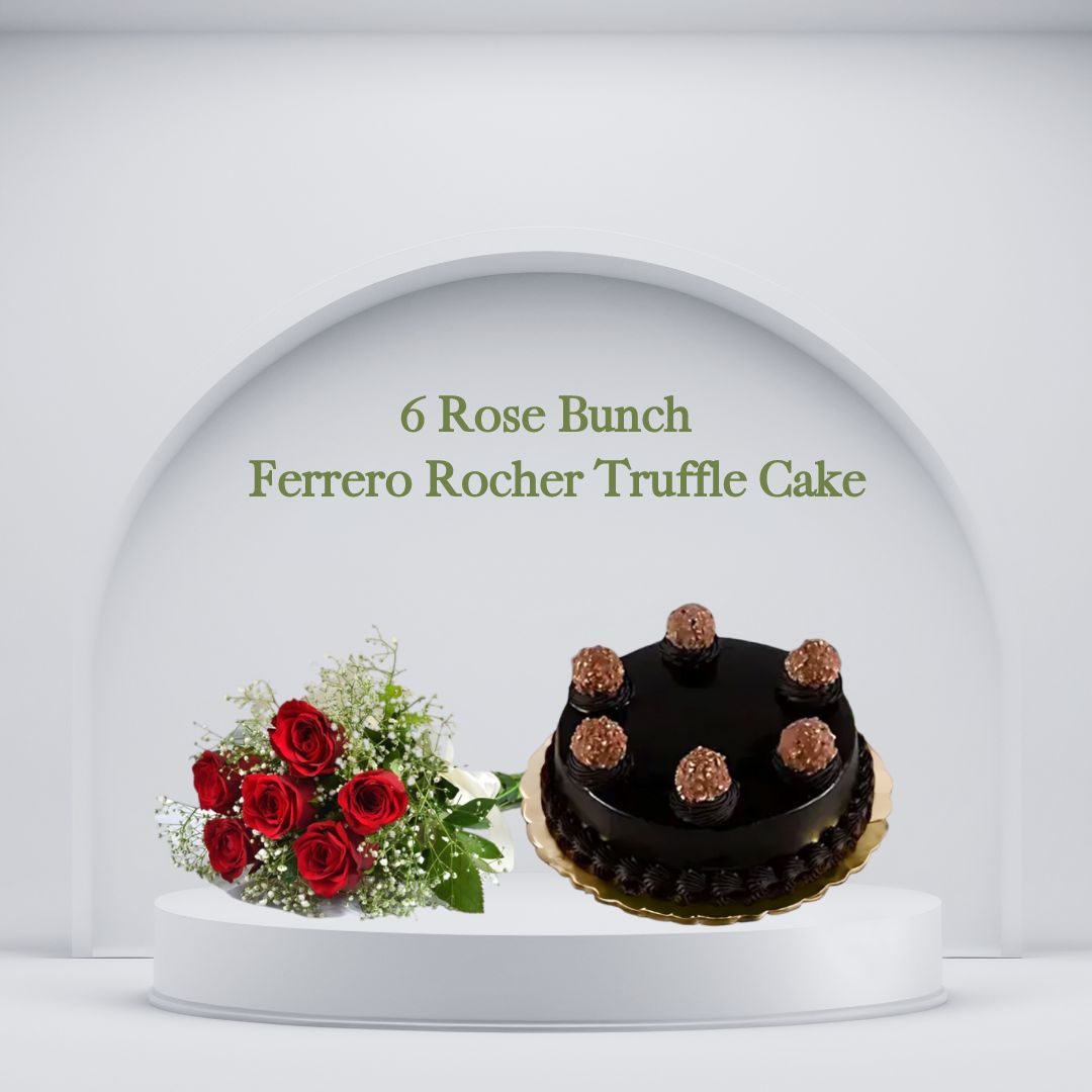 Six-Star Ferrero Rocher Rose Day Combo