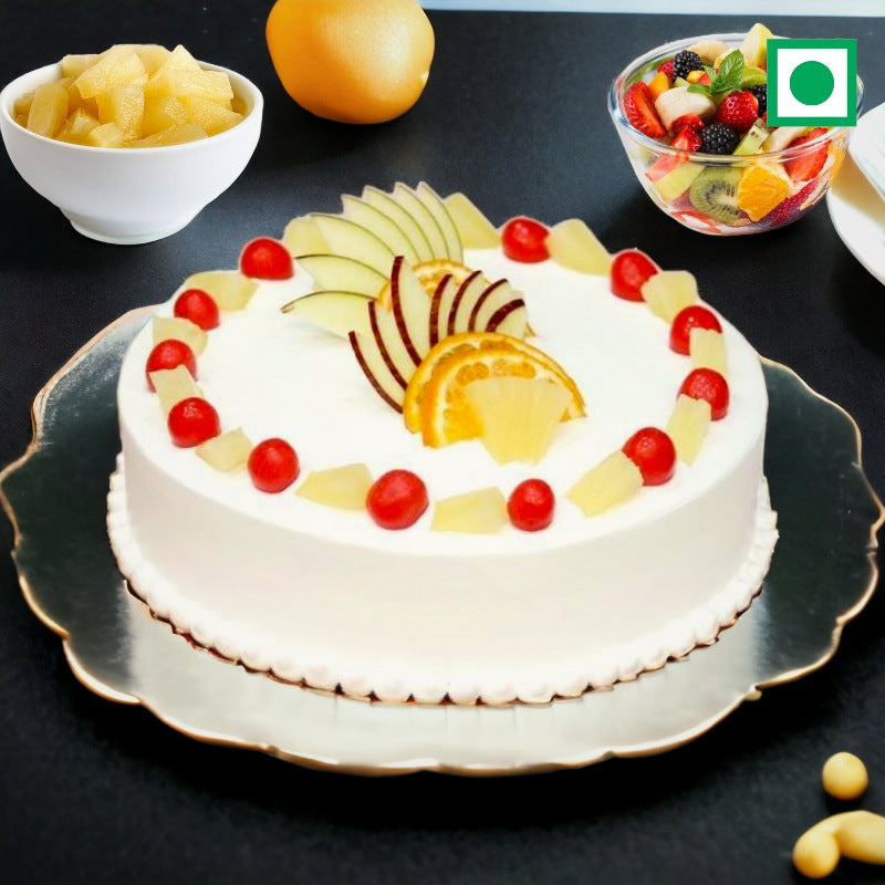 Vibrant Mixed Fruits Symphony Cake