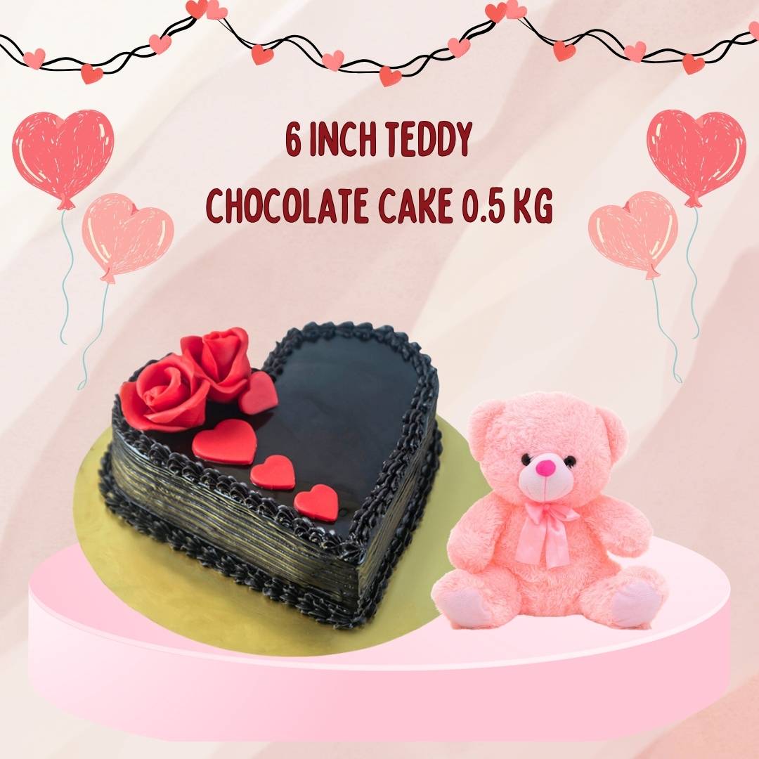 Rose Heart Teddy Extravaganza Combo